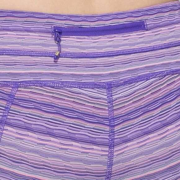 Lululemon Cropped Leggings Women’s Run Inspire Crop II Luxtreme Space Dye Size 4 - Picture 3 of 12